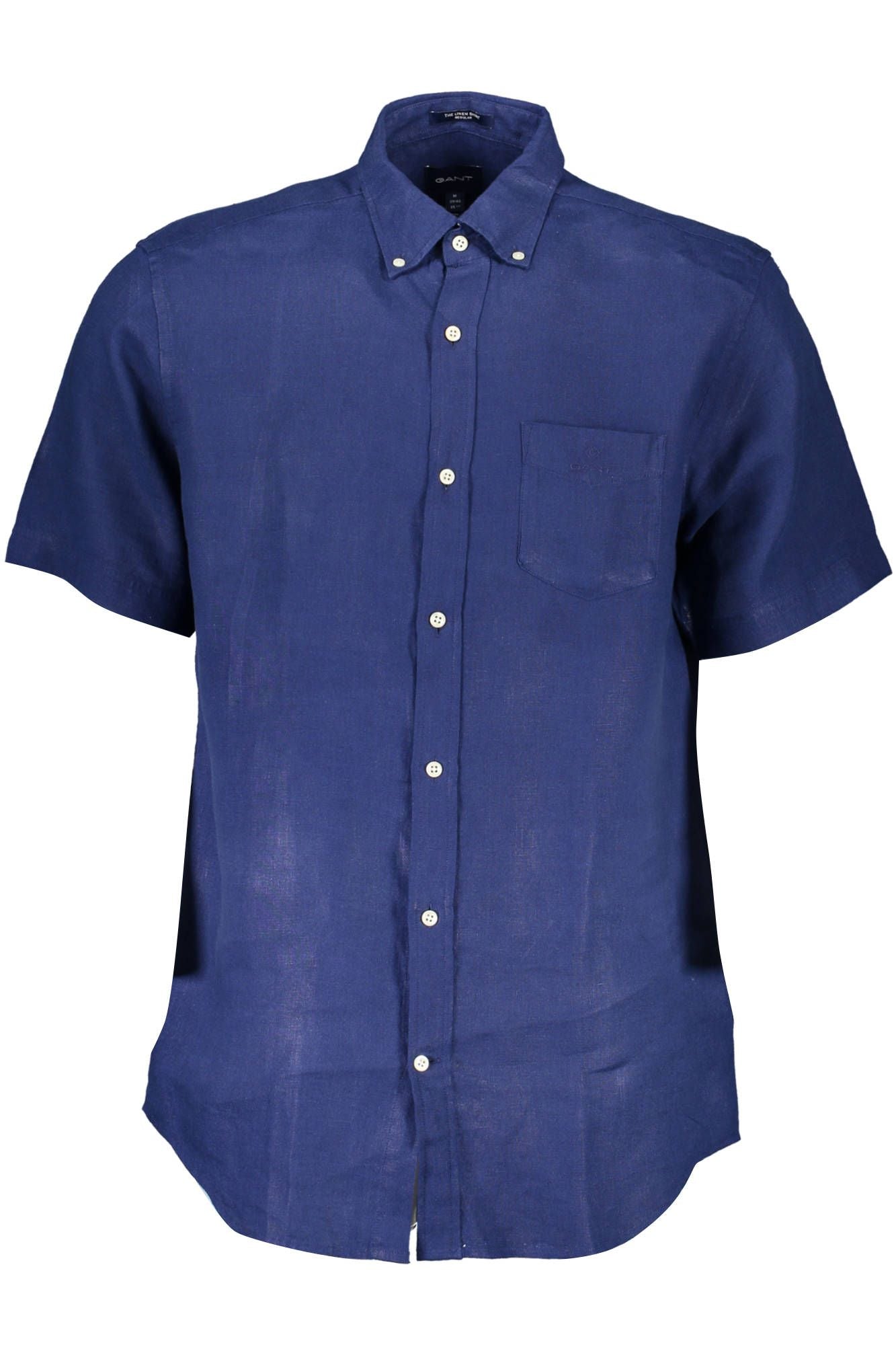 Elegantes blaues Button-Down-Hemd aus Leinen