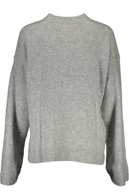 Grauer Wollpullover für Damen