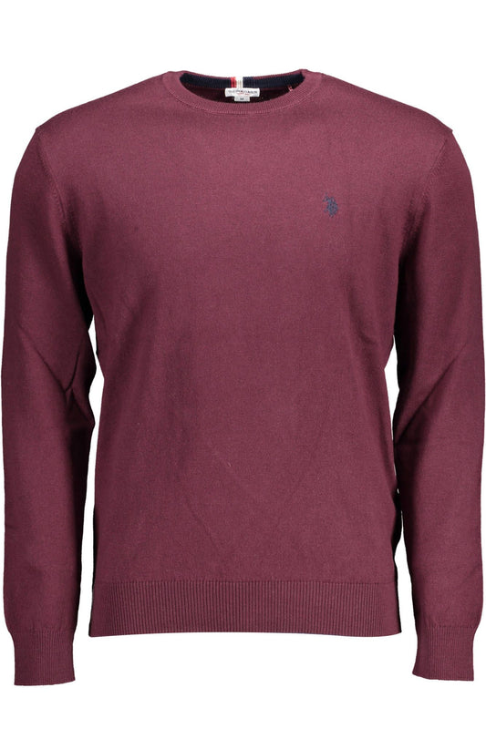 Purple Cotton Men Sweater