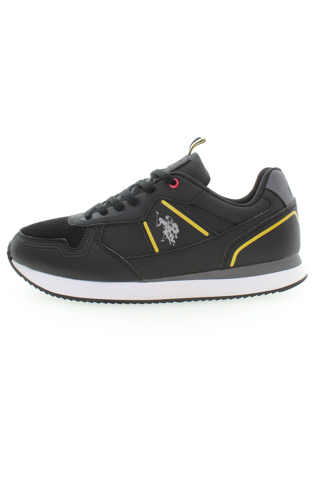 Black Polyester Men Sneaker