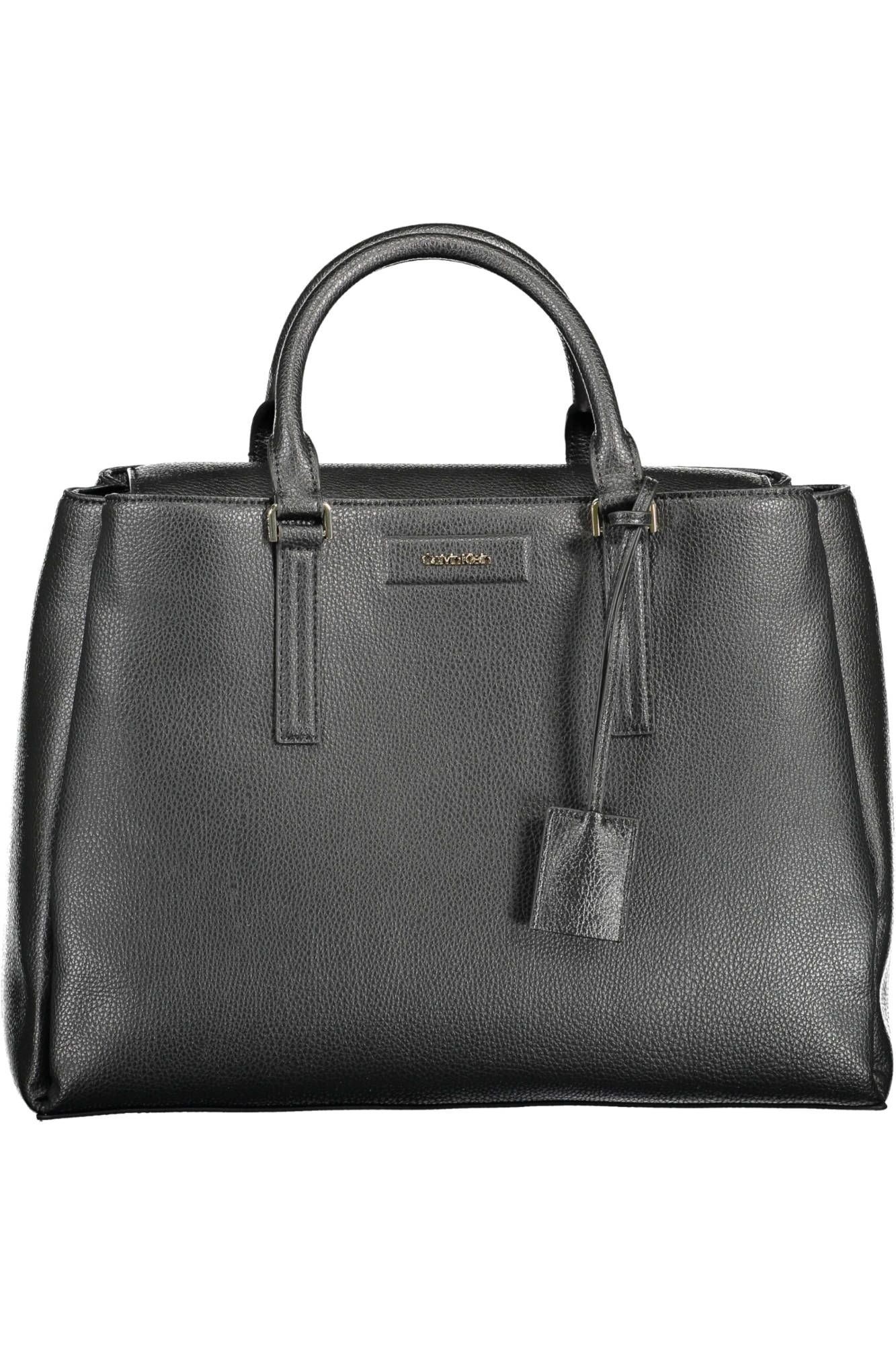 Black Polyester Women Handbag