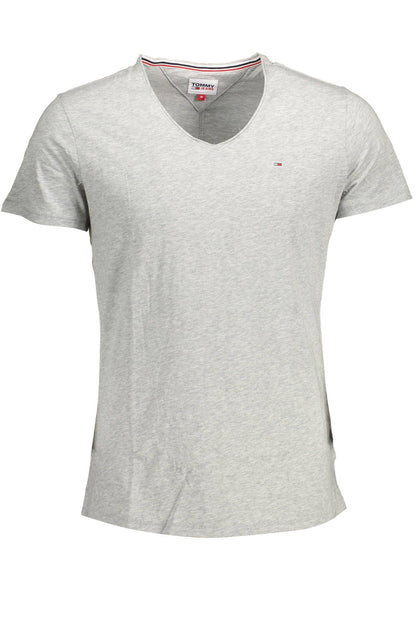 Gray Polyester Men T-Shirt