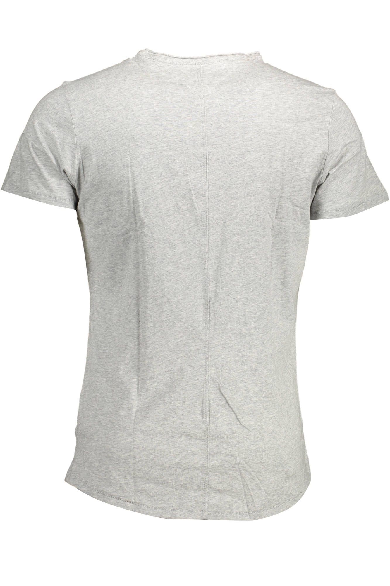 Gray Polyester Men T-Shirt