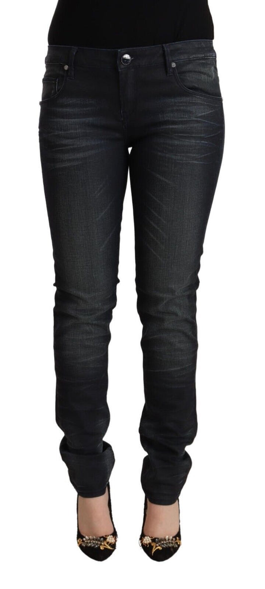 Schicke, schwarz verwaschene Slim Fit-Jeans