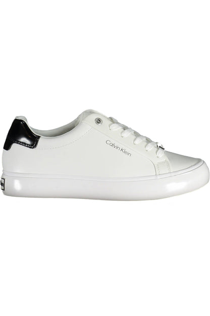 Weiße Leder Damen Sneaker