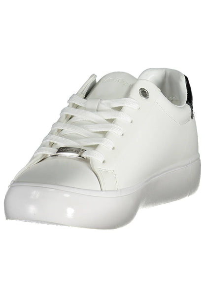 Weiße Leder Damen Sneaker