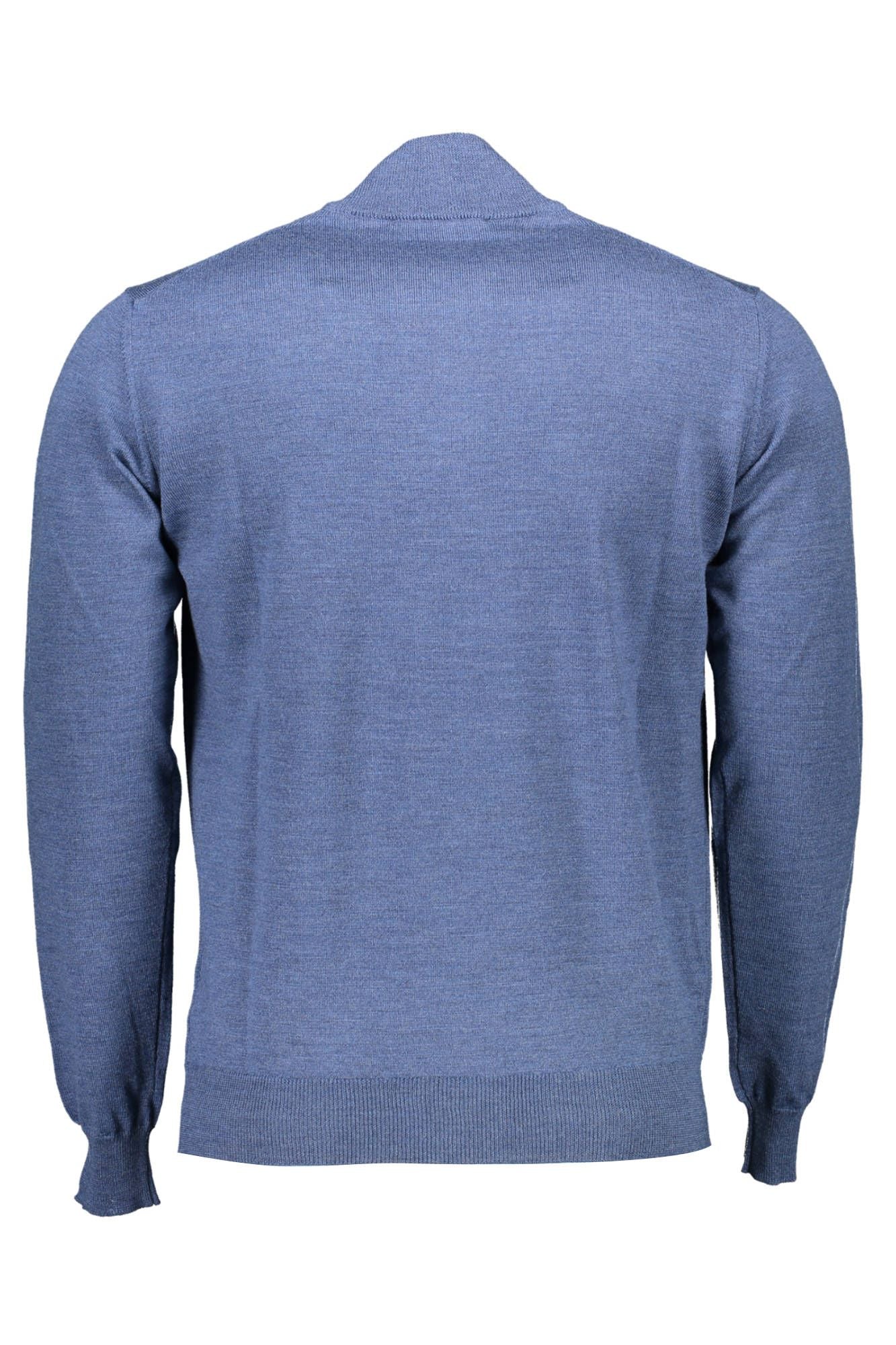 Blue Wool Men Sweater