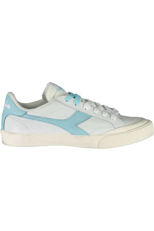 Weiße Leder Damen Sneaker