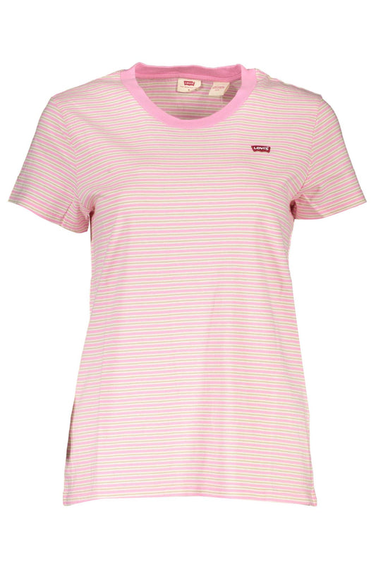 Rosa Baumwoll-T-Shirt für Damen