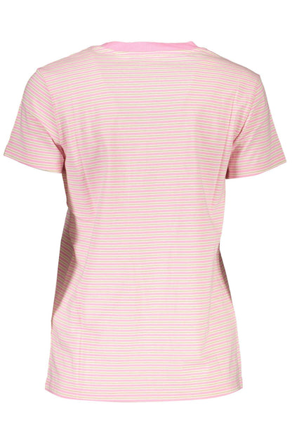 Rosa Baumwoll-T-Shirt für Damen