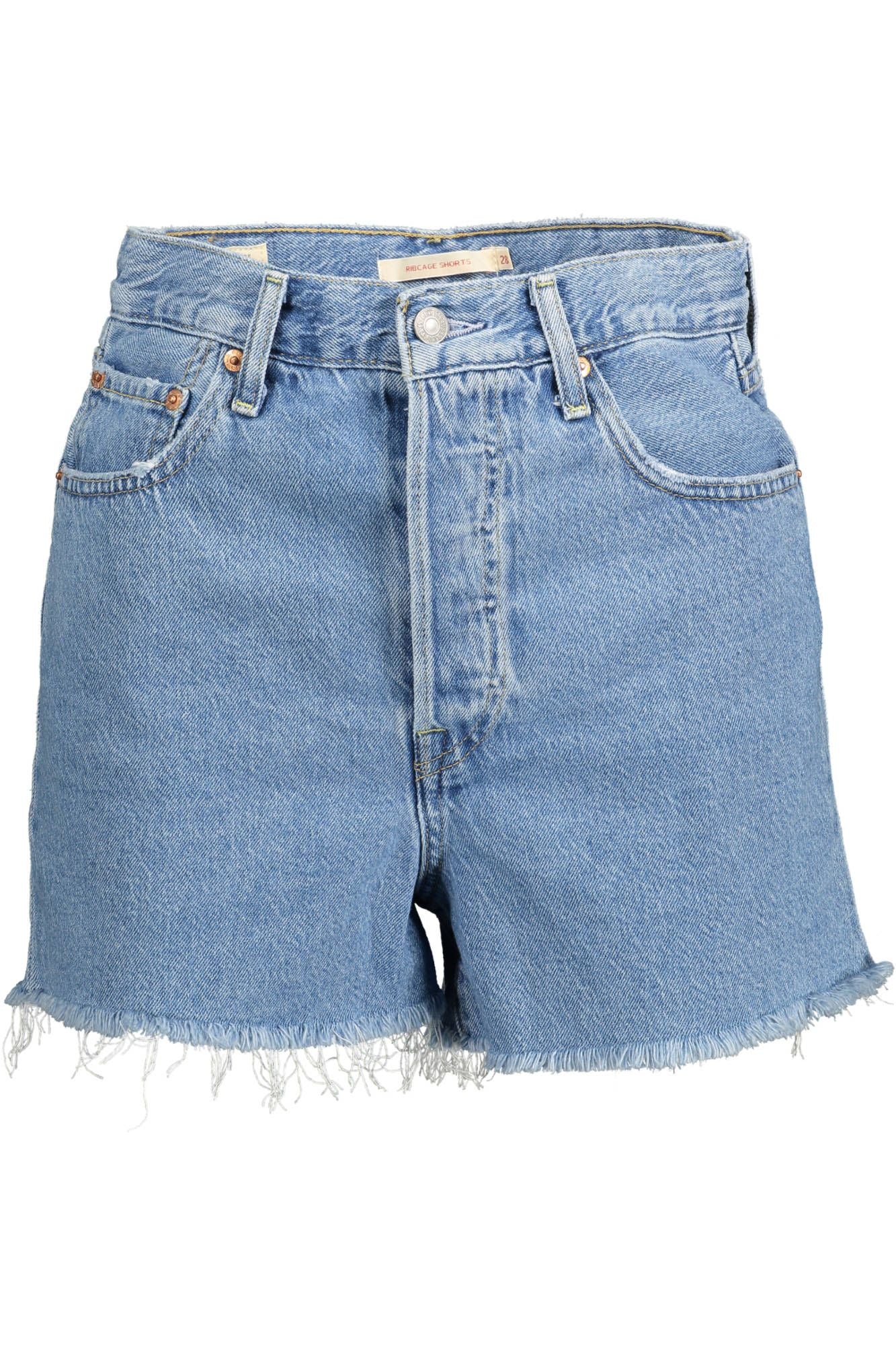 Hellblaue Shorts aus Baumwolle für Damen