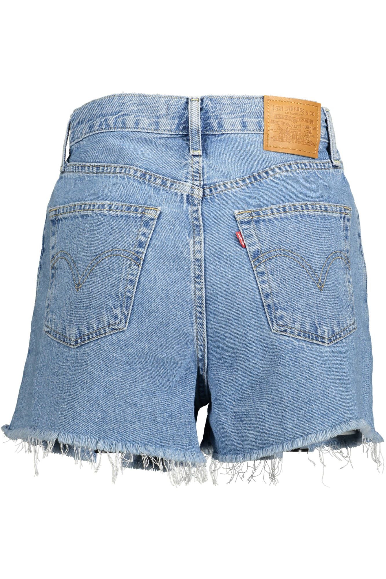 Hellblaue Shorts aus Baumwolle für Damen