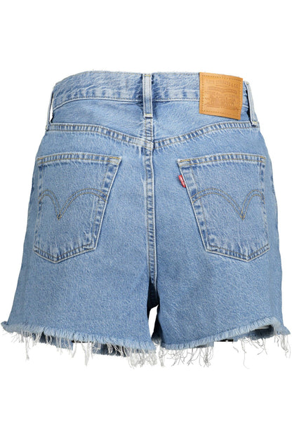 Schicke Jeansshorts mit Fransensaum in Hellblau