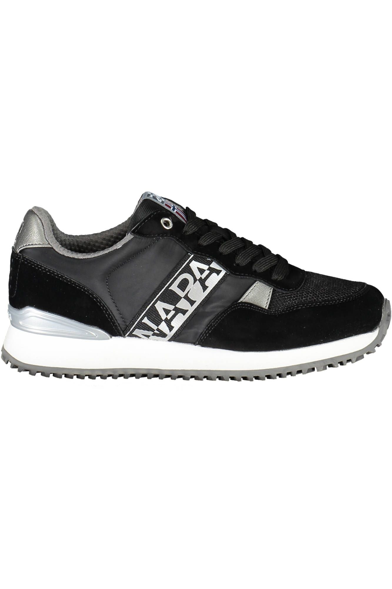 Black Polyester Women Sneaker