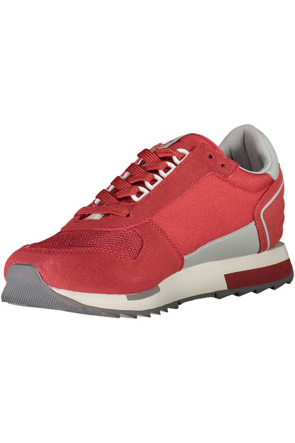 Roter Polyester Herren Sneaker