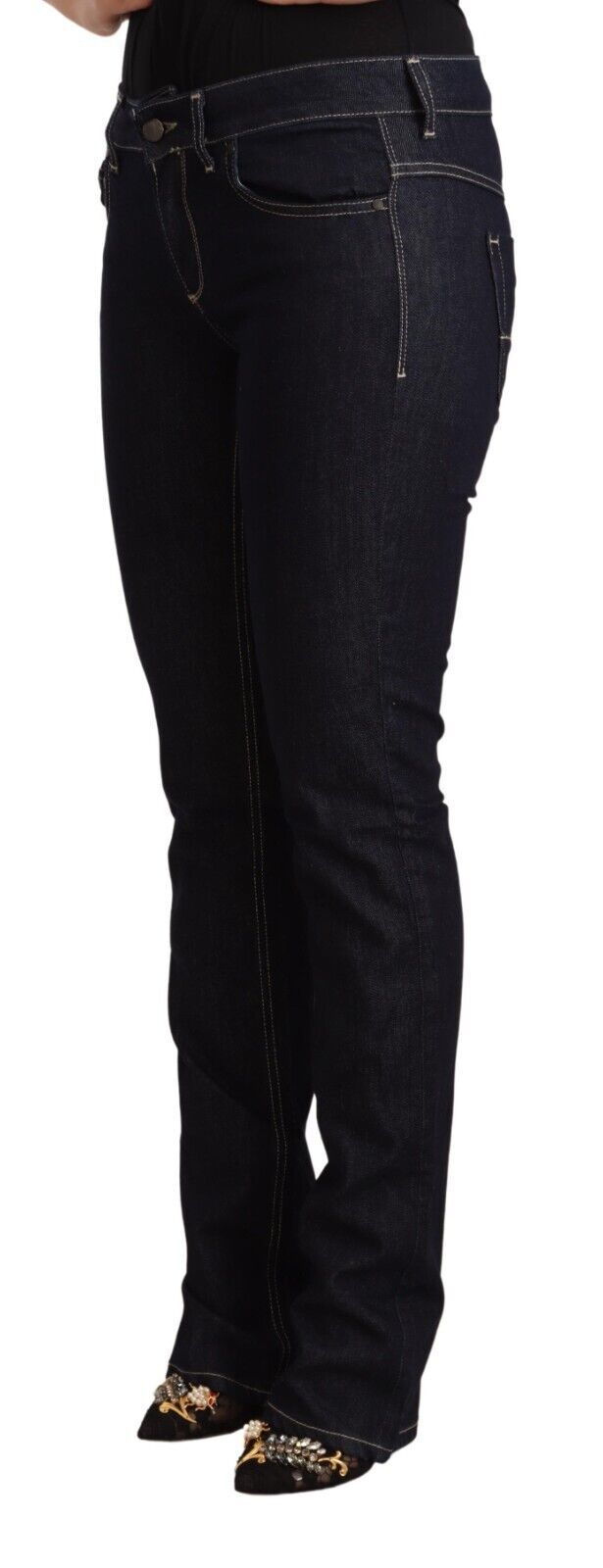 Schicke Low Waist Skinny Jeans in zeitlosem Schwarz