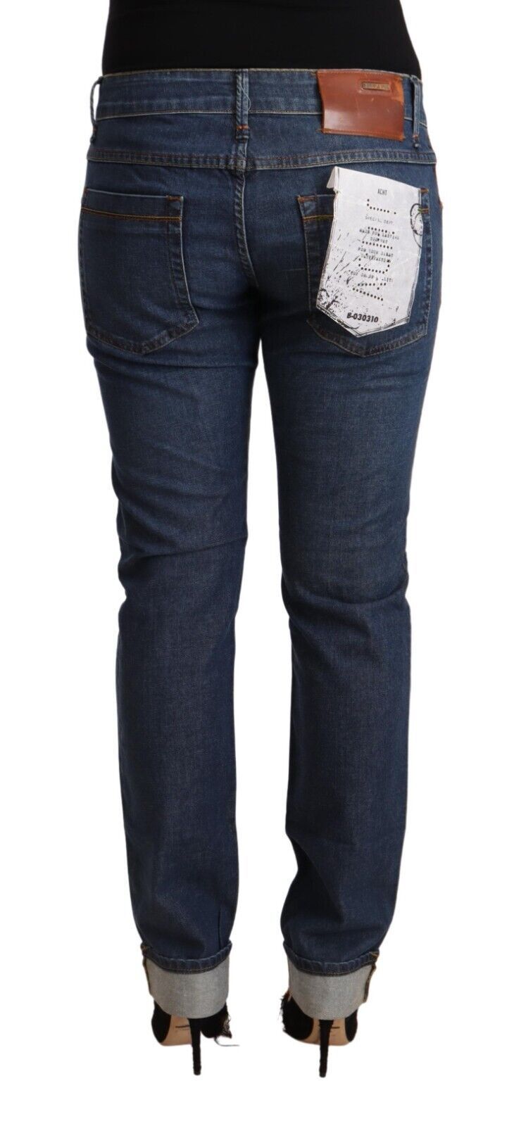 Eleganter Skinny-Jeansstoff mit mittlerer Taille