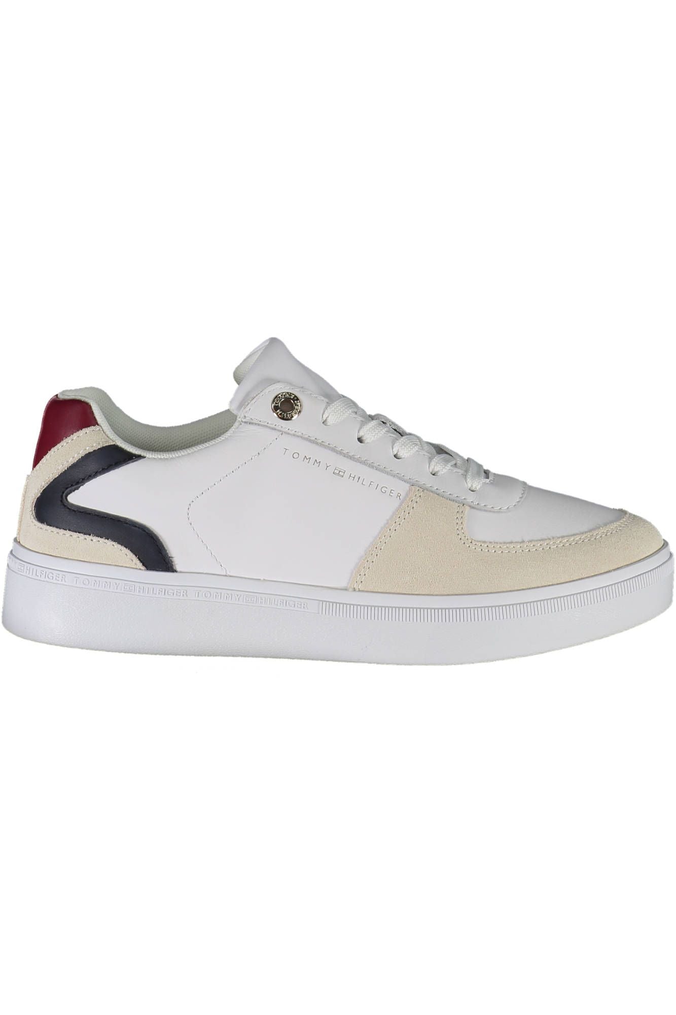 Weiße Leder Damen Sneaker