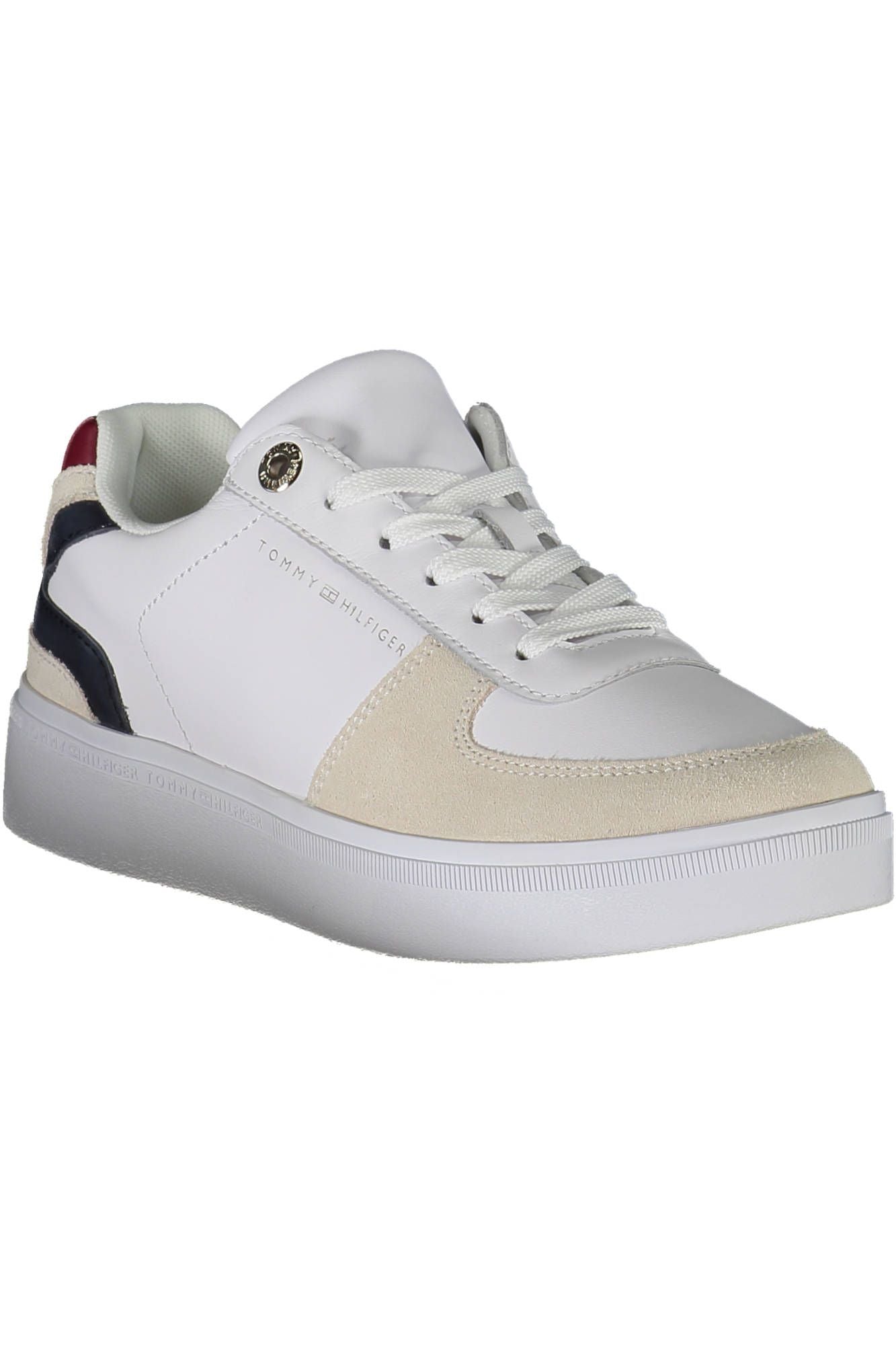 Weiße Leder Damen Sneaker