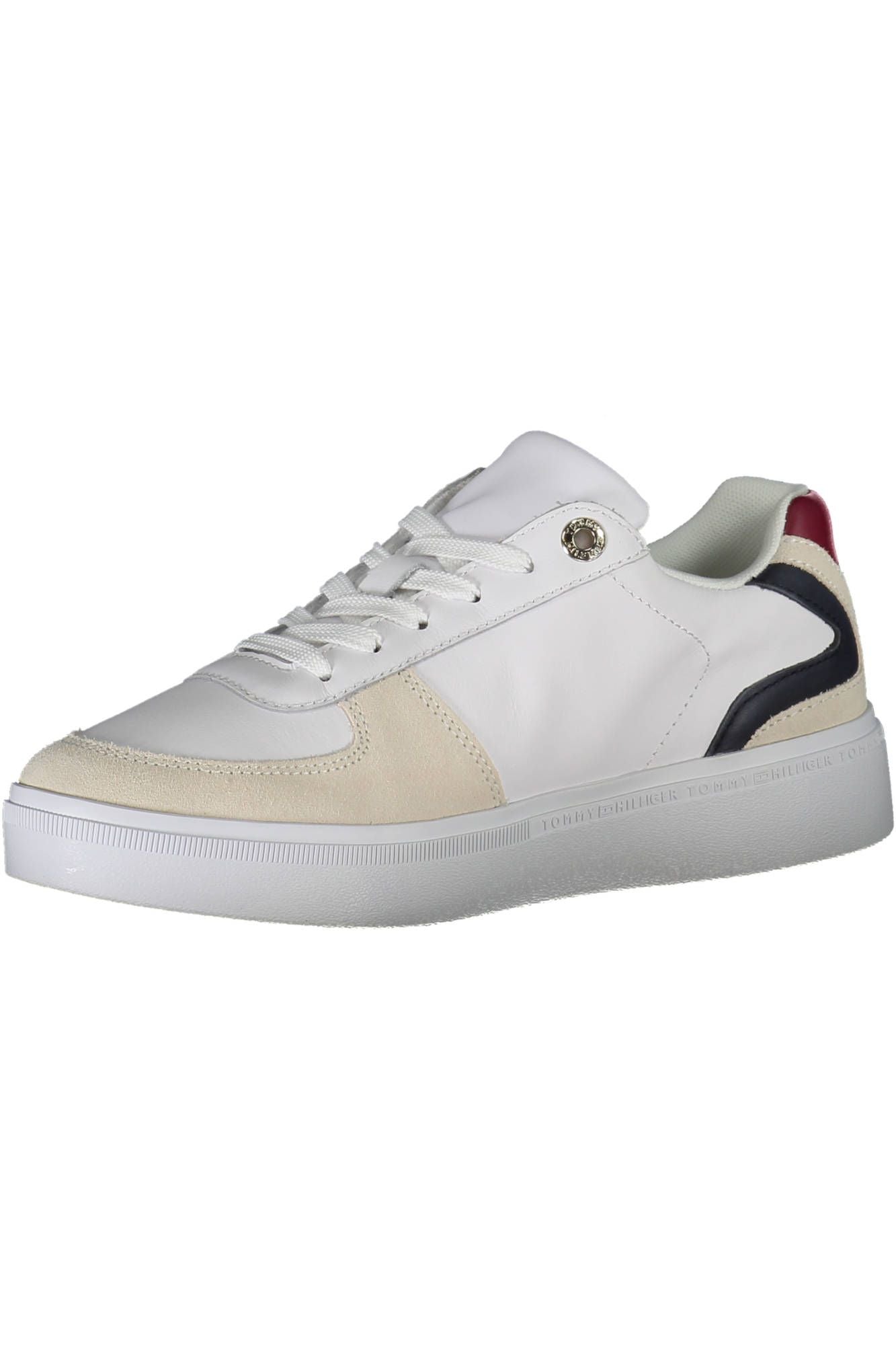 Weiße Leder Damen Sneaker