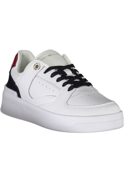 Weiße Leder Damen Sneaker