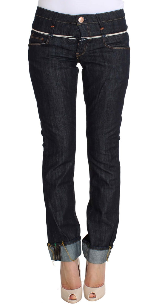 Elegante Jeans mit geradem Bein in Dunkelblau