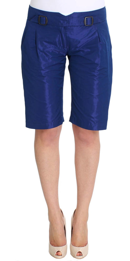 Schicke blaue Shorts mit mittlerer Taille