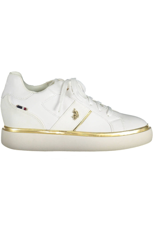 White Polyester Women Sneaker