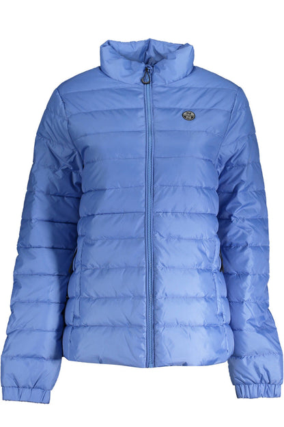 Hellblaue Polyester Damenjacke