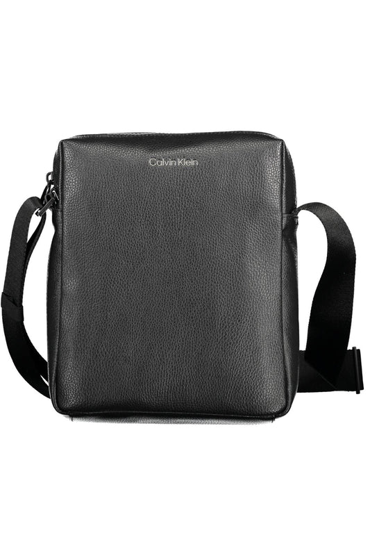 Black Polyester Men Shoulder Bag