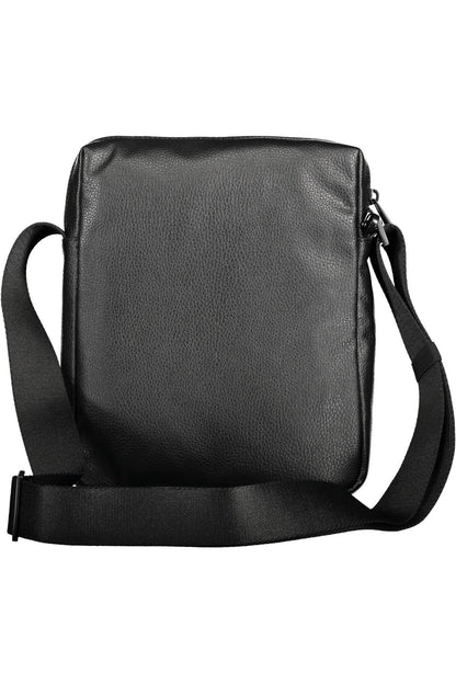 Black Polyester Men Shoulder Bag