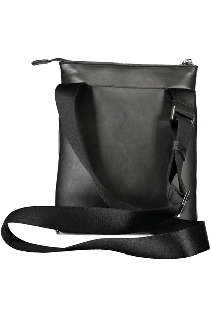 Black Polyester Men Shoulder Bag