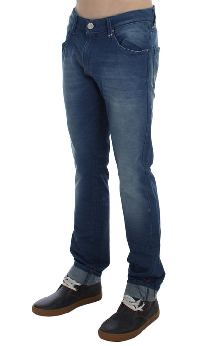 Slim Fit - Italienischer Denim in Blauverwaschen