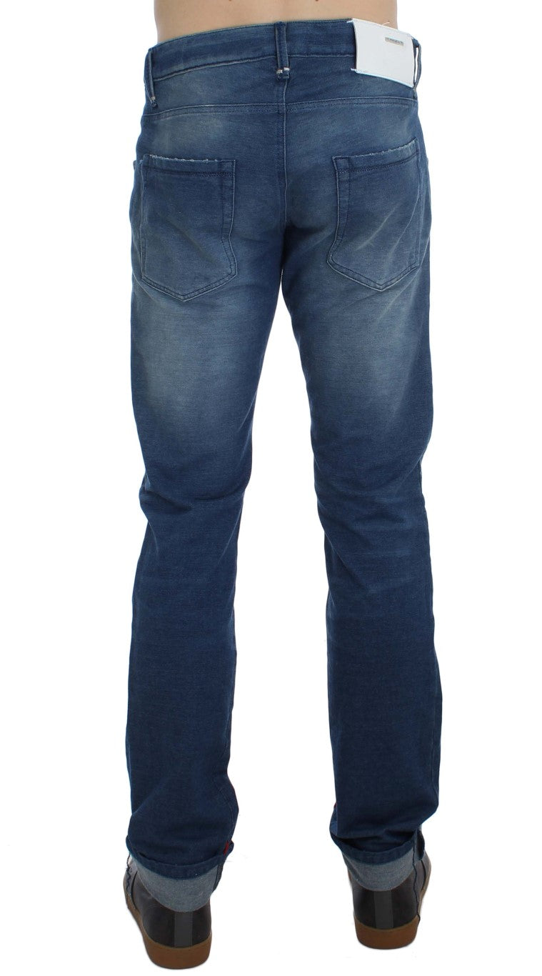 Slim Fit - Italienischer Denim in Blauverwaschen