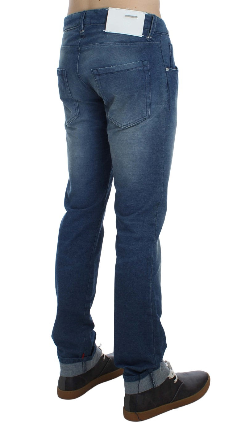 Slim Fit - Italienischer Denim in Blauverwaschen