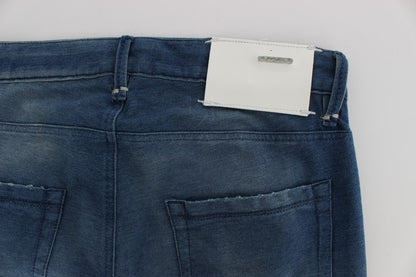 Slim Fit - Italienischer Denim in Blauverwaschen