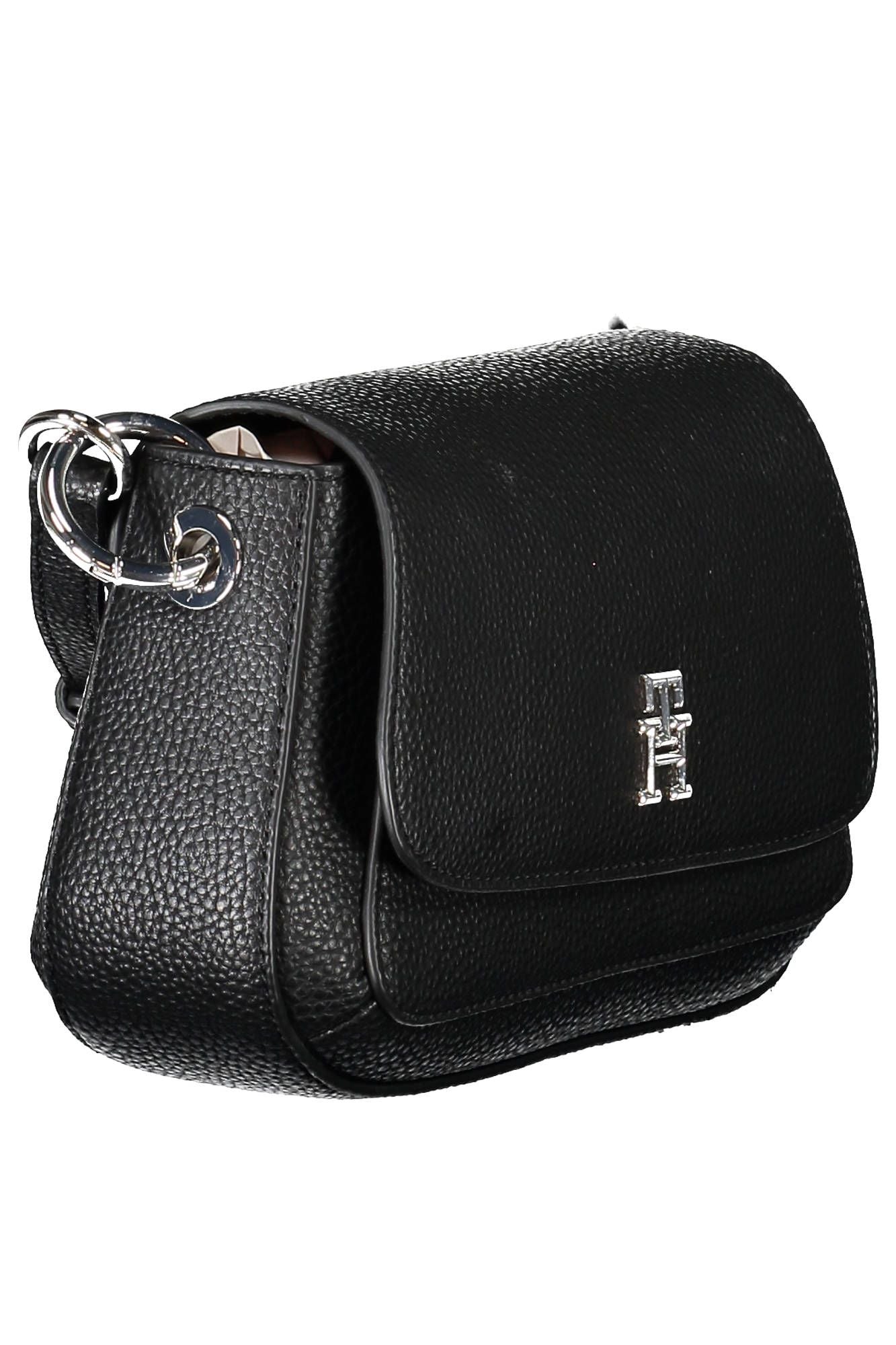 Black Polyethylene Women Handbag