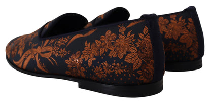 Elegante Slip-On-Loafer mit Blumenmuster