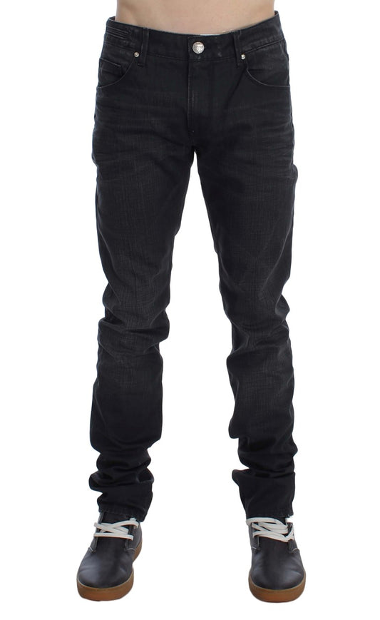 Elegante graue Slim Fit italienische Herrenjeans