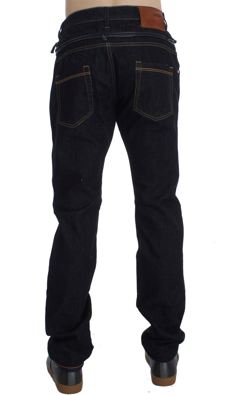 Elegante Straight Fit Herren Luxus Jeans