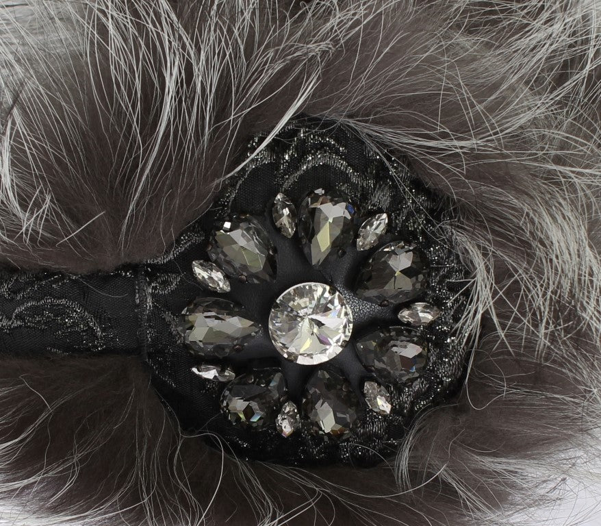 Elegant Fur and Crystal Ear Muffs