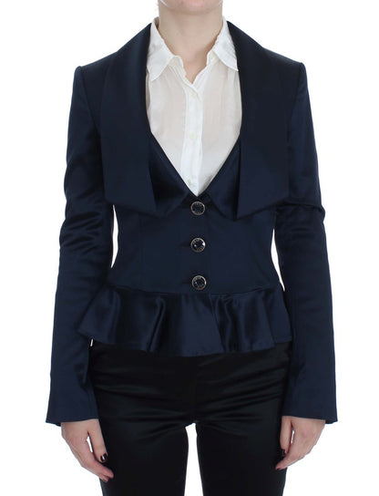 Elegante blaue Blazerjacke mit Designerflair