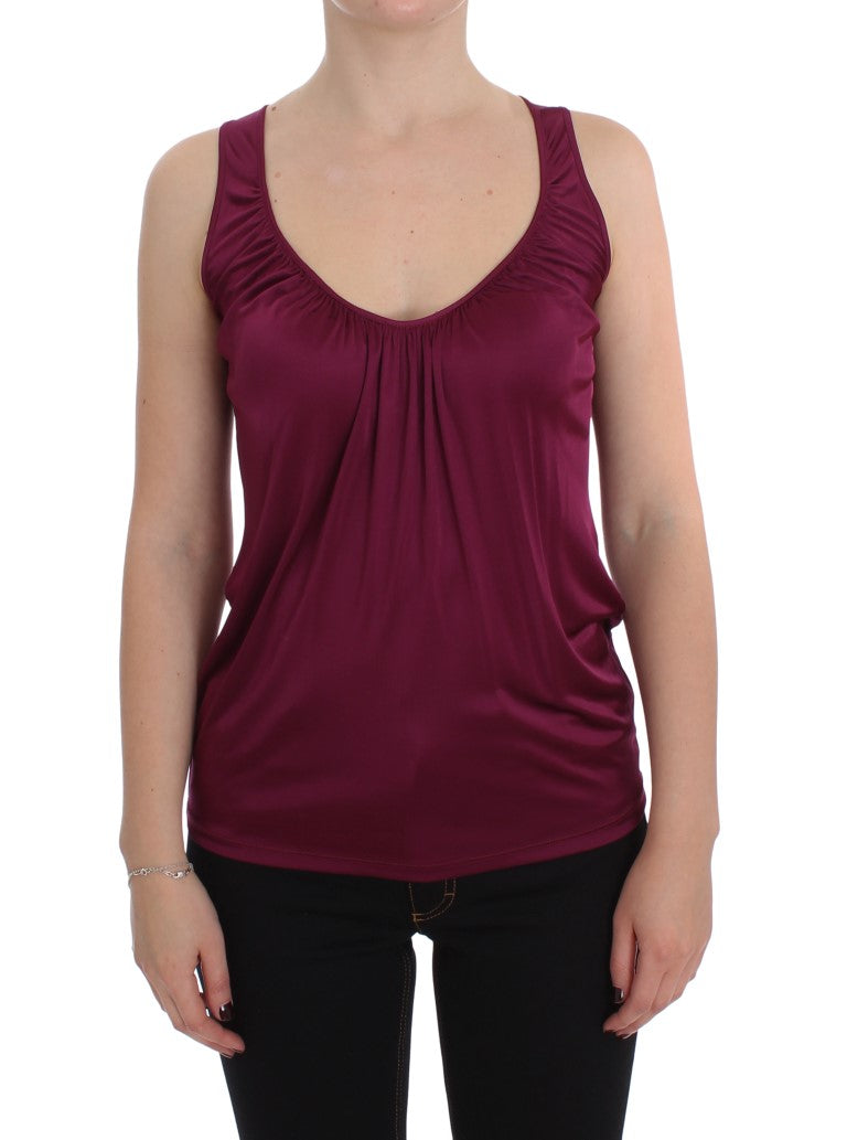 Elegante violette Camisole-Bluse aus Viskose