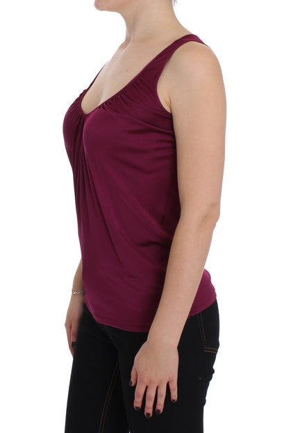 Elegante violette Camisole-Bluse aus Viskose