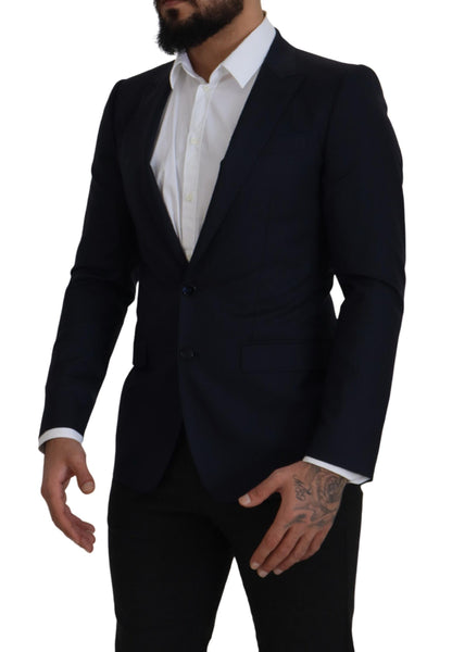 Eleganter einreihiger Blazer aus Wolle und Seide