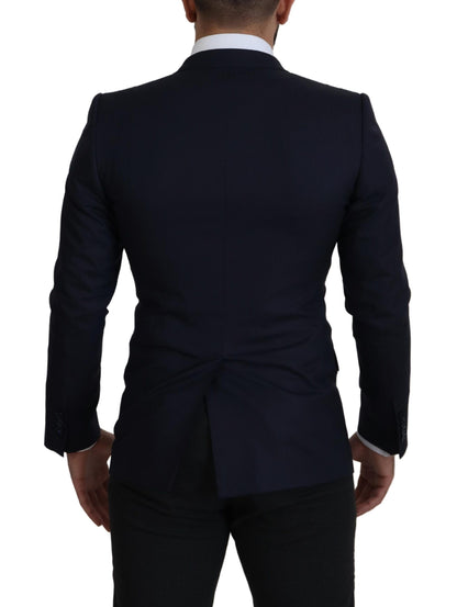 Eleganter einreihiger Blazer aus Wolle und Seide