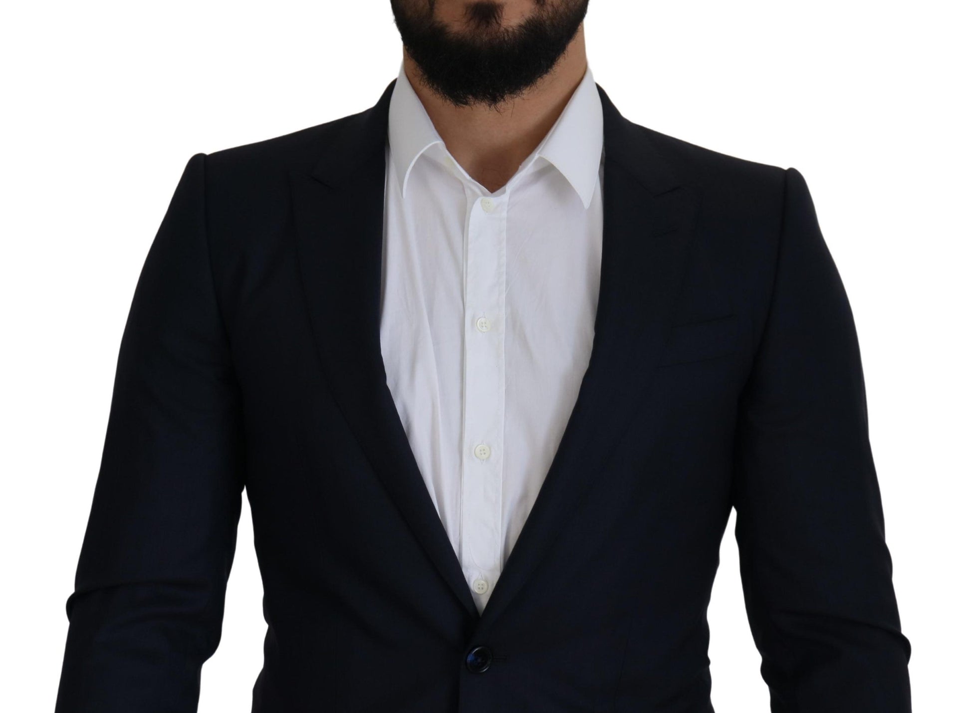 Eleganter einreihiger Blazer aus Wolle und Seide