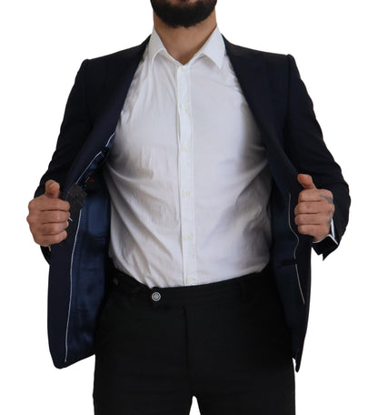 Eleganter einreihiger Blazer aus Wolle und Seide