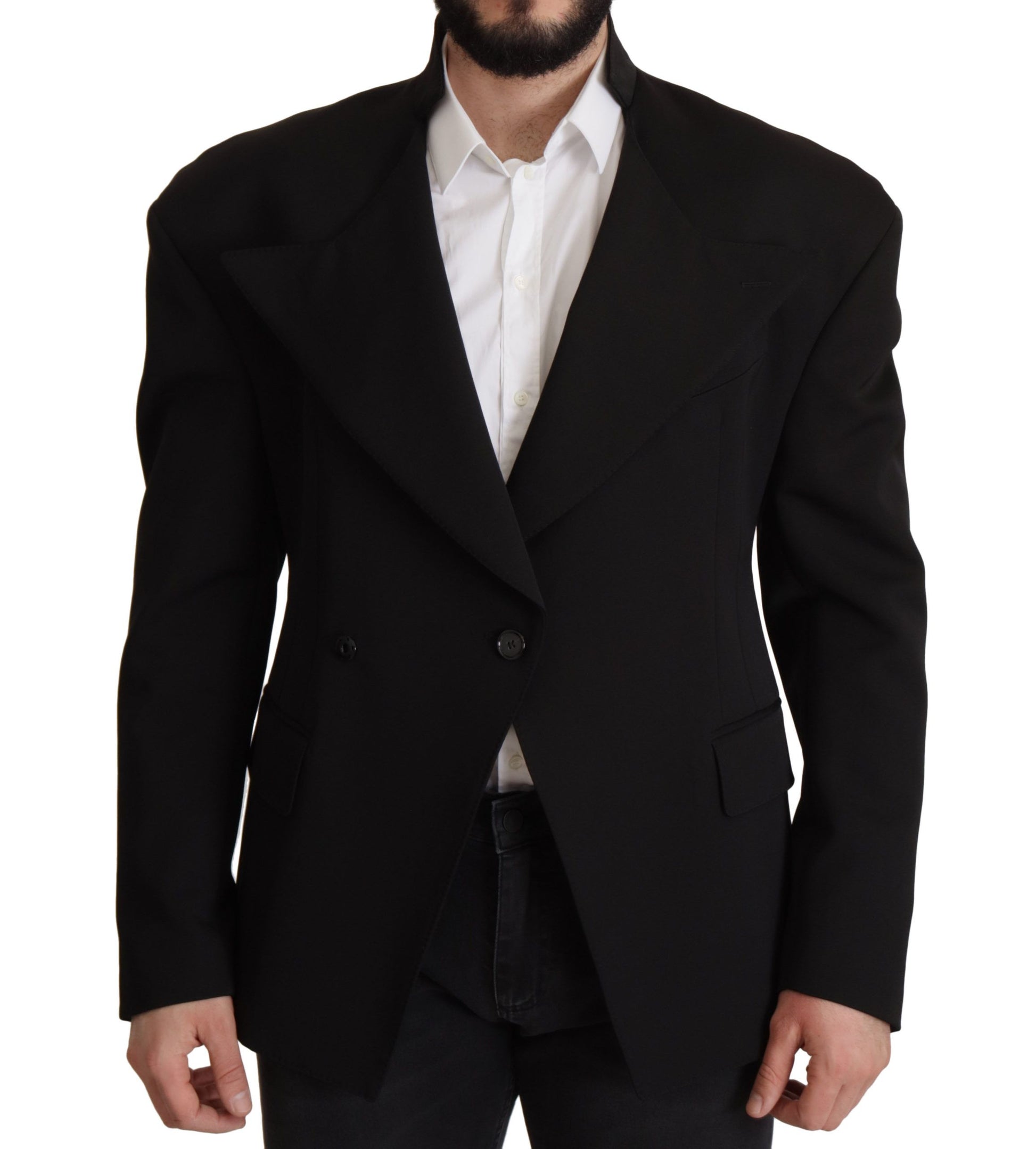 Elegant Single Breasted Wool Blazer