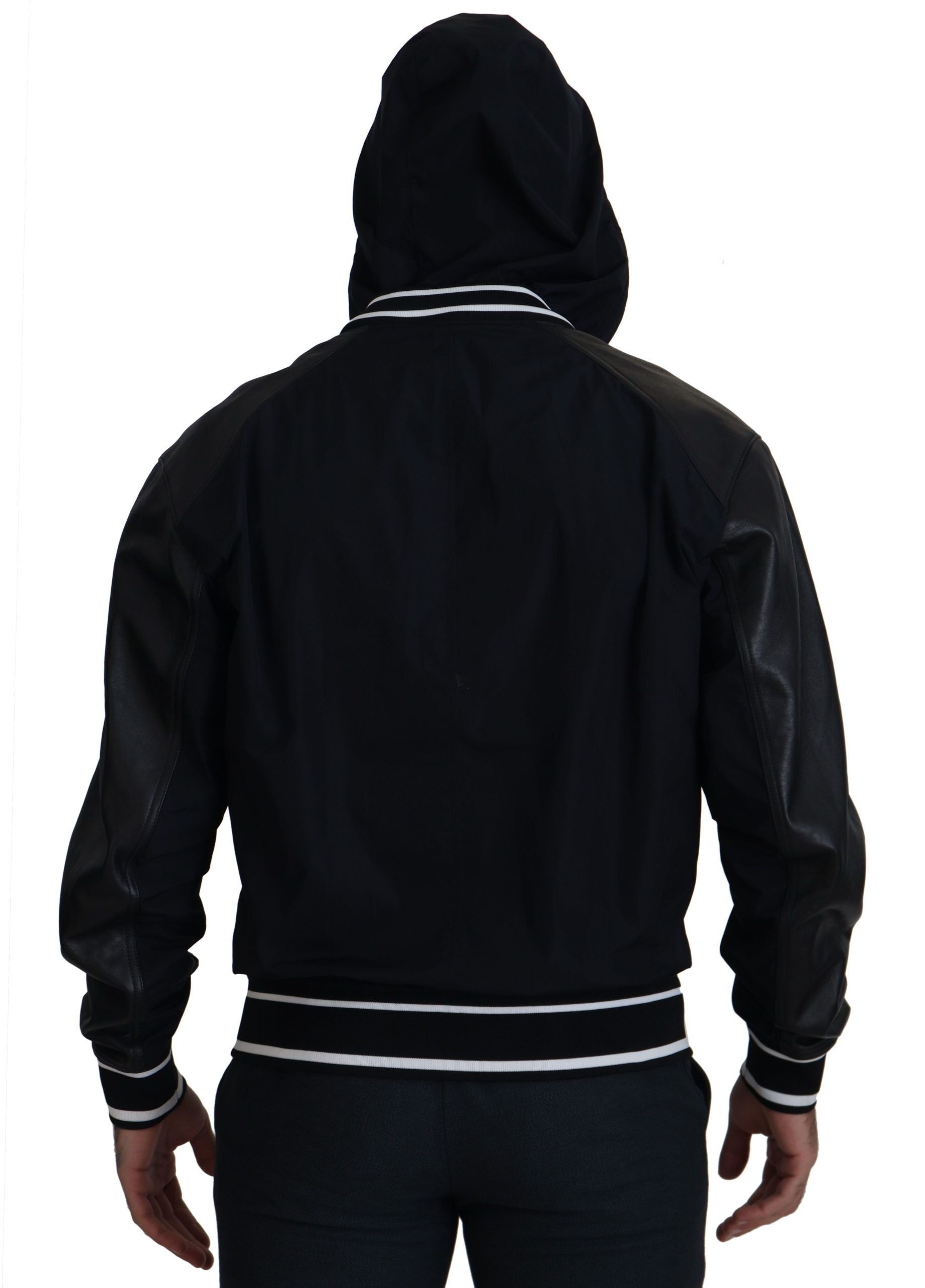 Elegante schwarze Bomber-Blousonjacke